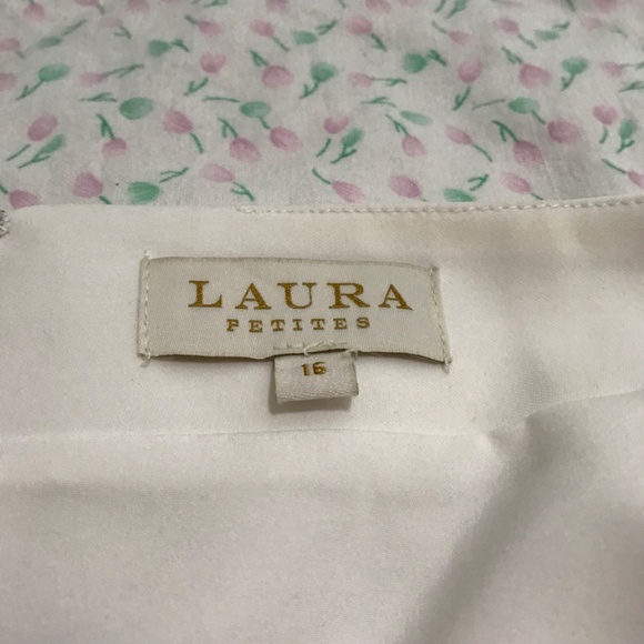 NWOT Laura White Skirt Plus Size 16/1X With Faux Silver Buttons - Picture 10 of 15